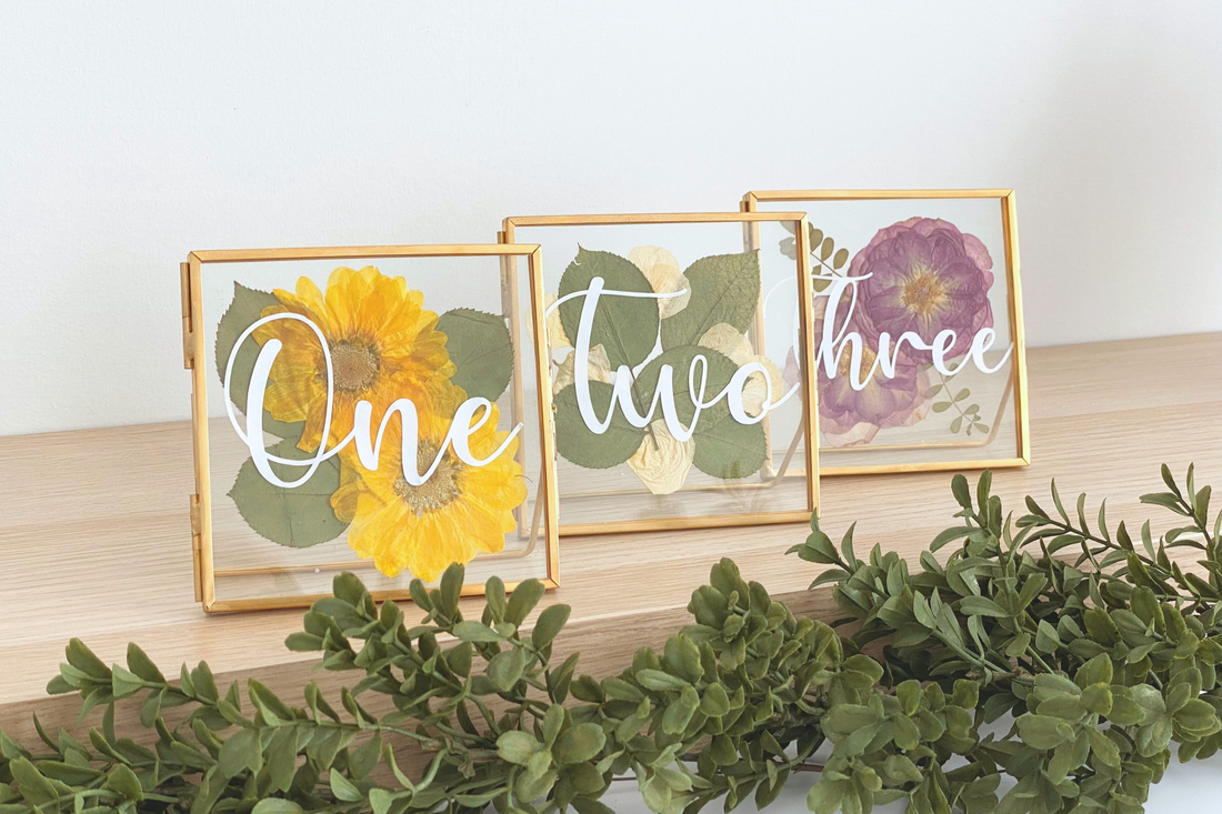 Easy DIY elegant table numbers for weddings 