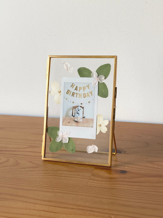 Custom Pressed Flower Polaroid Frame