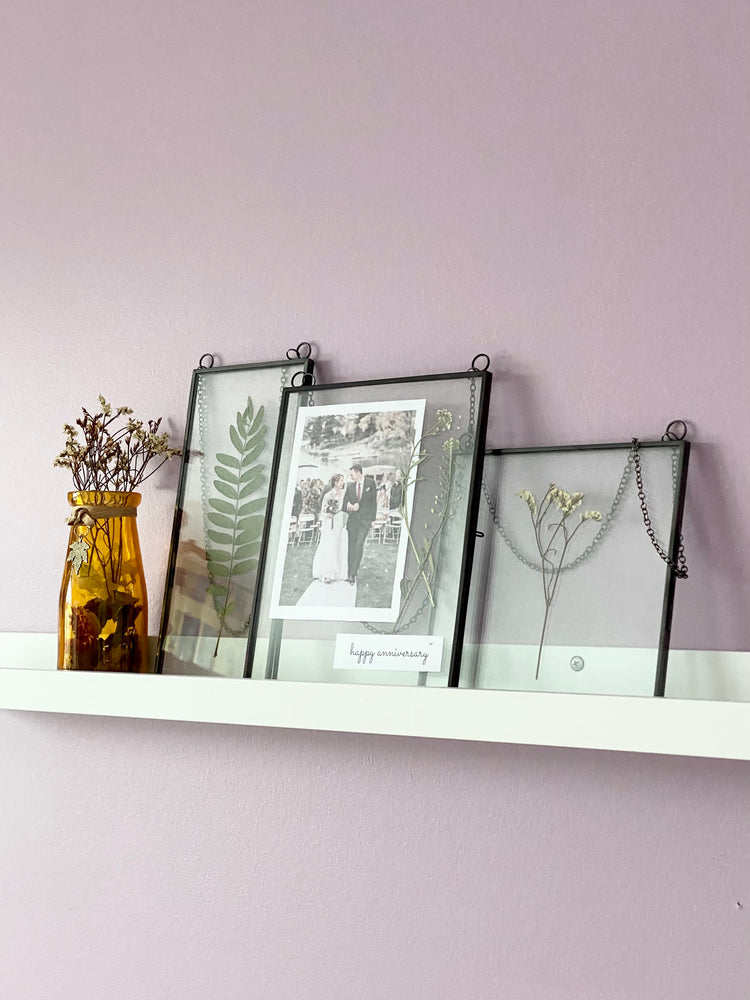 Hanging Double Glass Frames | Set of 3 Collection - 6x6, 6x8, 4x9