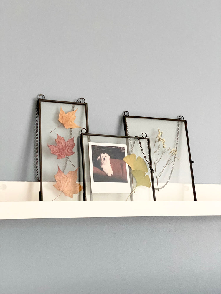 Hanging Double Glass Frames | Set of 3 Collection - 6x6, 6x8, 4x9