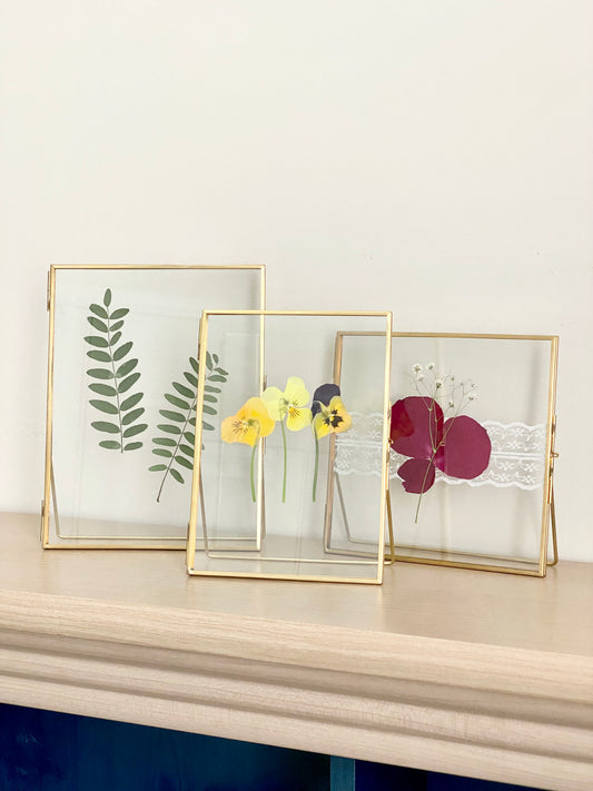 Standing Double Glass Frames | Set of 3 Collection - 6x6, 5x7, 6x8