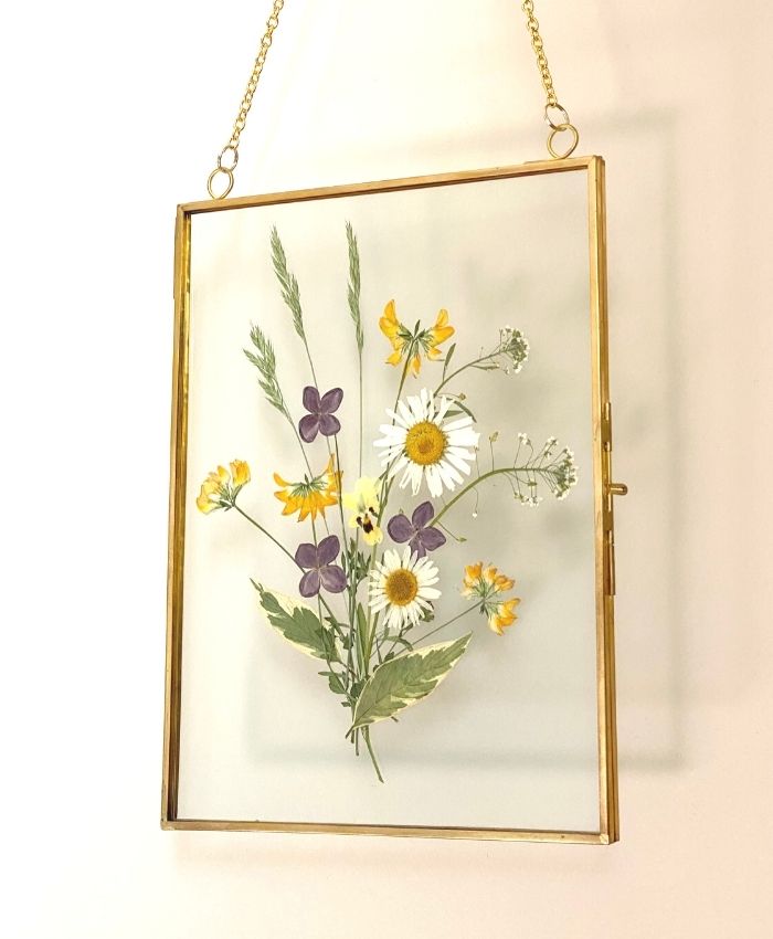  Beedecor Double Glass Frame for Pressed Flowers, Leaf